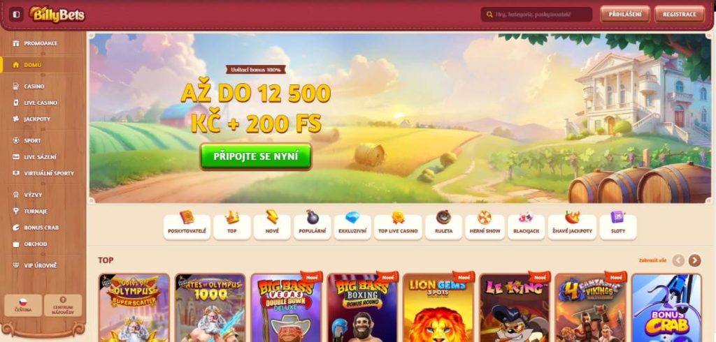 BillyBets zahraniční casina