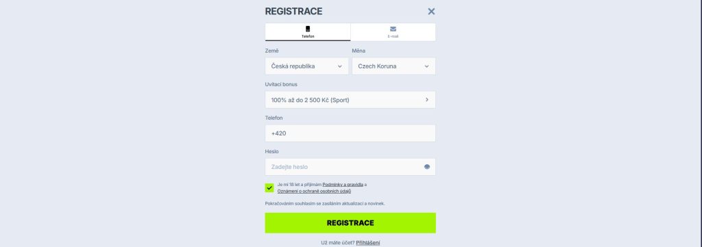 Zoccer bonusy za registraci